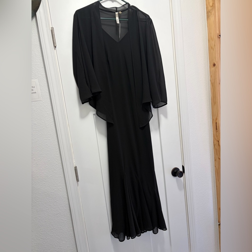 NY Collection Petite Black 2-Piece Dress
